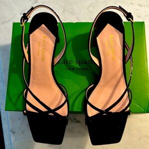 Brand New Black Kate Spade Renee Patent Sandals Size 9.5